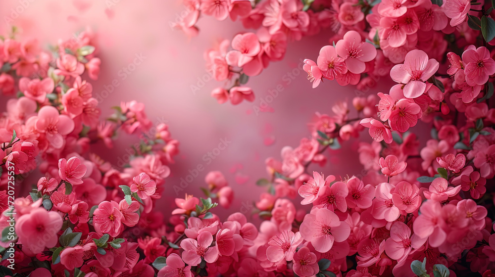 Fototapeta premium The background of spring flowers for a congratulatory post