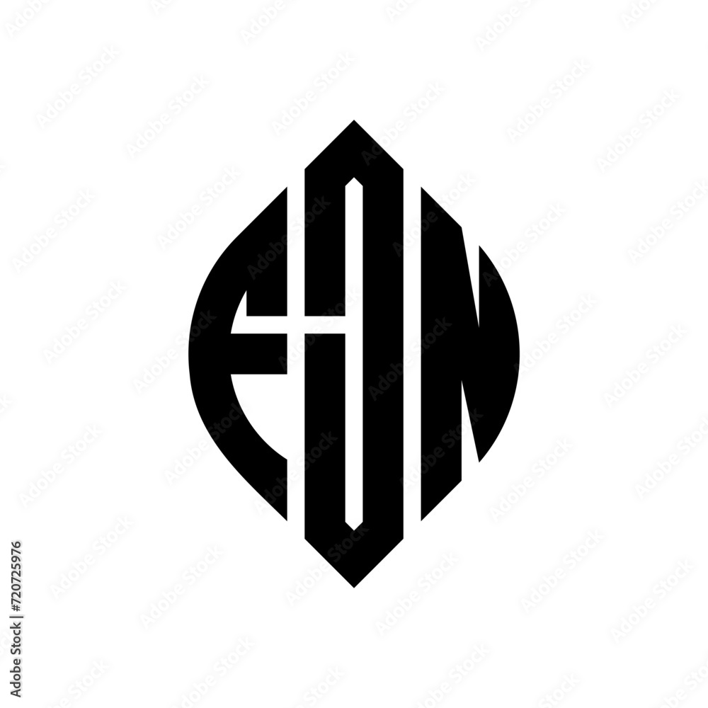 FJN circle letter logo design with circle and ellipse shape. FJN ellipse letters with typographic style. The three initials form a circle logo. FJN Circle Emblem Abstract Monogram Letter Mark Vector. FJN circle letter logo design with circle and ellipse shape. FJN ellipse letters with typographic style. The three initials form a circle logo. FJN Circle Emblem Abstract Monogram Letter Mark Vector.