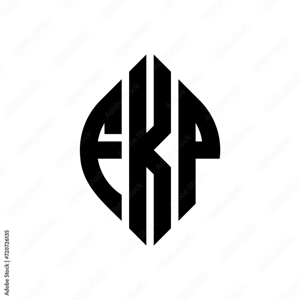 FKP circle letter logo design with circle and ellipse shape. FKP ellipse letters with typographic style. The three initials form a circle logo. FKP Circle Emblem Abstract Monogram Letter Mark Vector. FKP circle letter logo design with circle and ellipse shape. FKP ellipse letters with typographic style. The three initials form a circle logo. FKP Circle Emblem Abstract Monogram Letter Mark Vector.