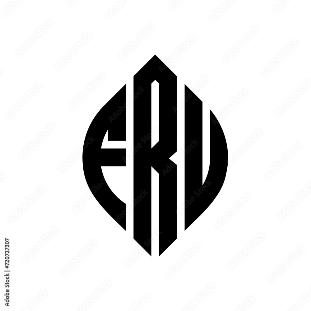 FRU circle letter logo design with circle and ellipse shape. FRU ellipse letters with typographic style. The three initials form a circle logo. FRU Circle Emblem Abstract Monogram Letter Mark Vector. FRU circle letter logo design with circle and ellipse shape. FRU ellipse letters with typographic style. The three initials form a circle logo. FRU Circle Emblem Abstract Monogram Letter Mark Vector.