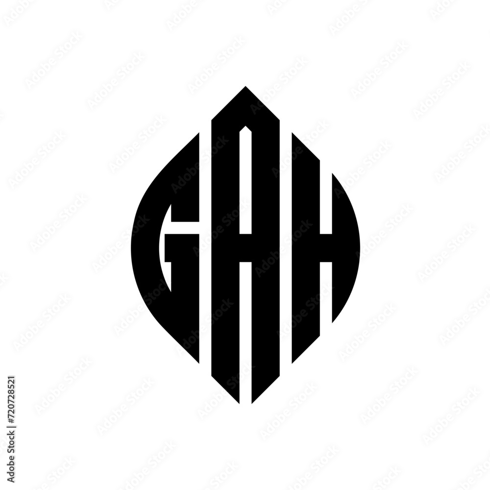 GAH circle letter logo design with circle and ellipse shape. GAH ellipse letters with typographic style. The three initials form a circle logo. GAH Circle Emblem Abstract Monogram Letter Mark Vector. GAH circle letter logo design with circle and ellipse shape. GAH ellipse letters with typographic style. The three initials form a circle logo. GAH Circle Emblem Abstract Monogram Letter Mark Vector.