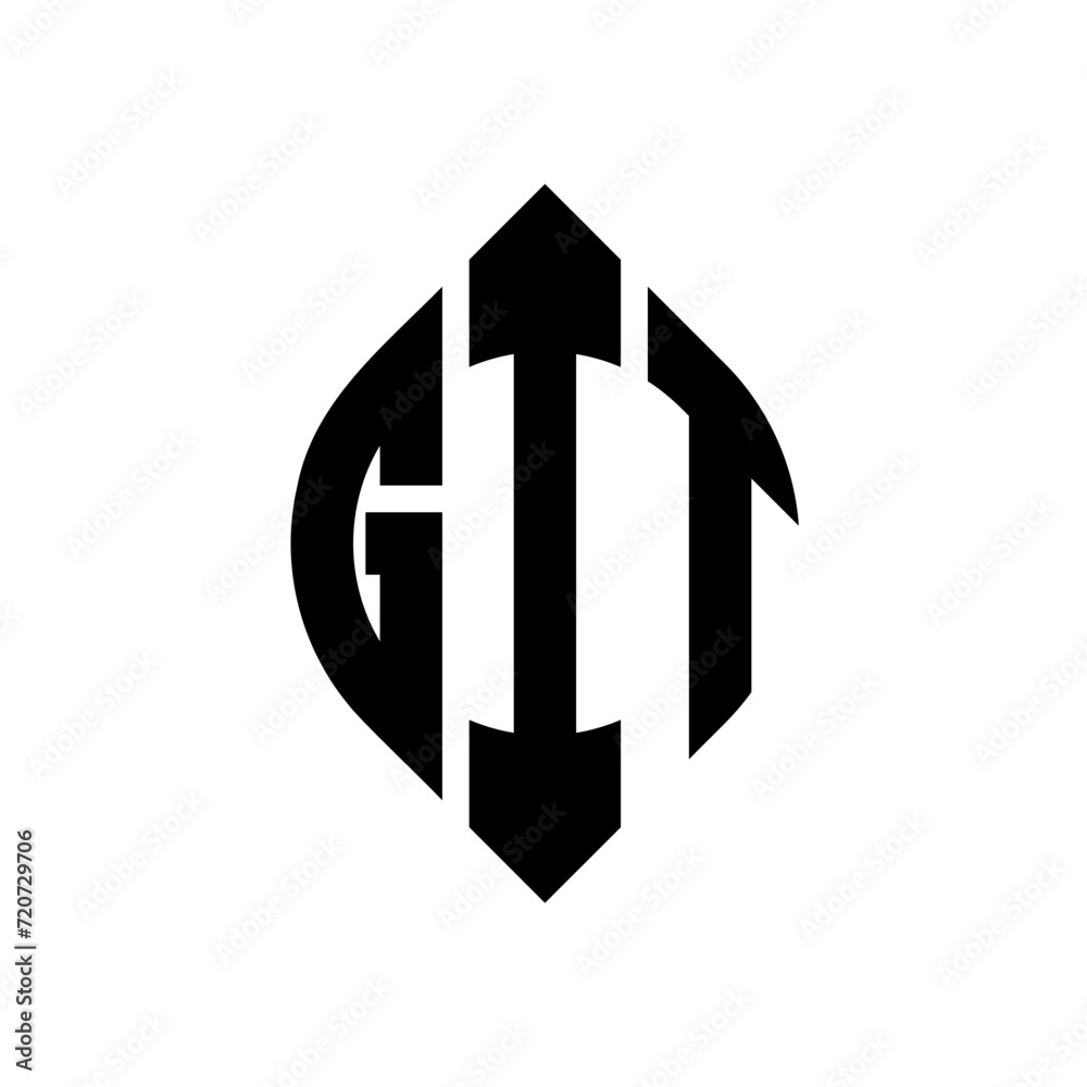 GIT circle letter logo design with circle and ellipse shape. GIT ellipse letters with typographic style. The three initials form a circle logo. GIT Circle Emblem Abstract Monogram Letter Mark Vector. GIT circle letter logo design with circle and ellipse shape. GIT ellipse letters with typographic style. The three initials form a circle logo. GIT Circle Emblem Abstract Monogram Letter Mark Vector.