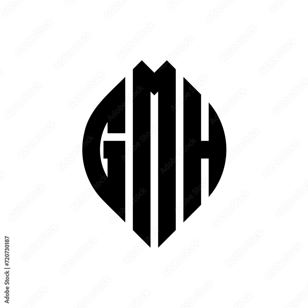 GMH circle letter logo design with circle and ellipse shape. GMH ellipse letters with typographic style. The three initials form a circle logo. GMH Circle Emblem Abstract Monogram Letter Mark Vector. GMH circle letter logo design with circle and ellipse shape. GMH ellipse letters with typographic style. The three initials form a circle logo. GMH Circle Emblem Abstract Monogram Letter Mark Vector.