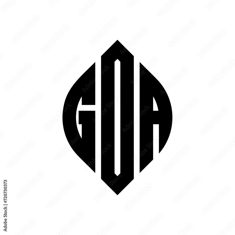 GOA circle letter logo design with circle and ellipse shape. GOA ellipse letters with typographic style. The three initials form a circle logo. GOA Circle Emblem Abstract Monogram Letter Mark Vector. GOA circle letter logo design with circle and ellipse shape. GOA ellipse letters with typographic style. The three initials form a circle logo. GOA Circle Emblem Abstract Monogram Letter Mark Vector.