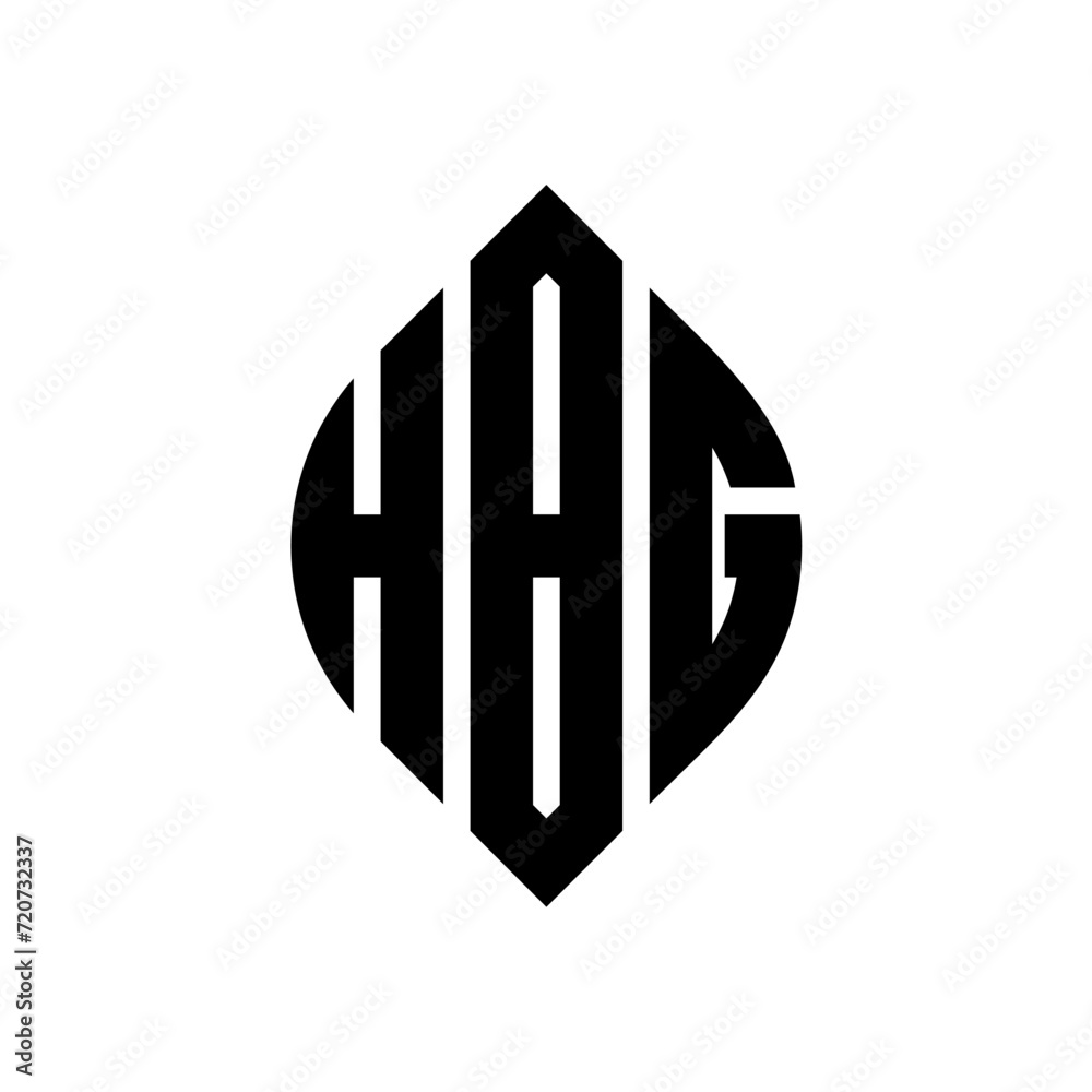 HBG circle letter logo design with circle and ellipse shape. HBG ellipse letters with typographic style. The three initials form a circle logo. HBG circle emblem abstract monogram letter mark vector. HBG circle letter logo design with circle and ellipse shape. HBG ellipse letters with typographic style. The three initials form a circle logo. HBG circle emblem abstract monogram letter mark vector.