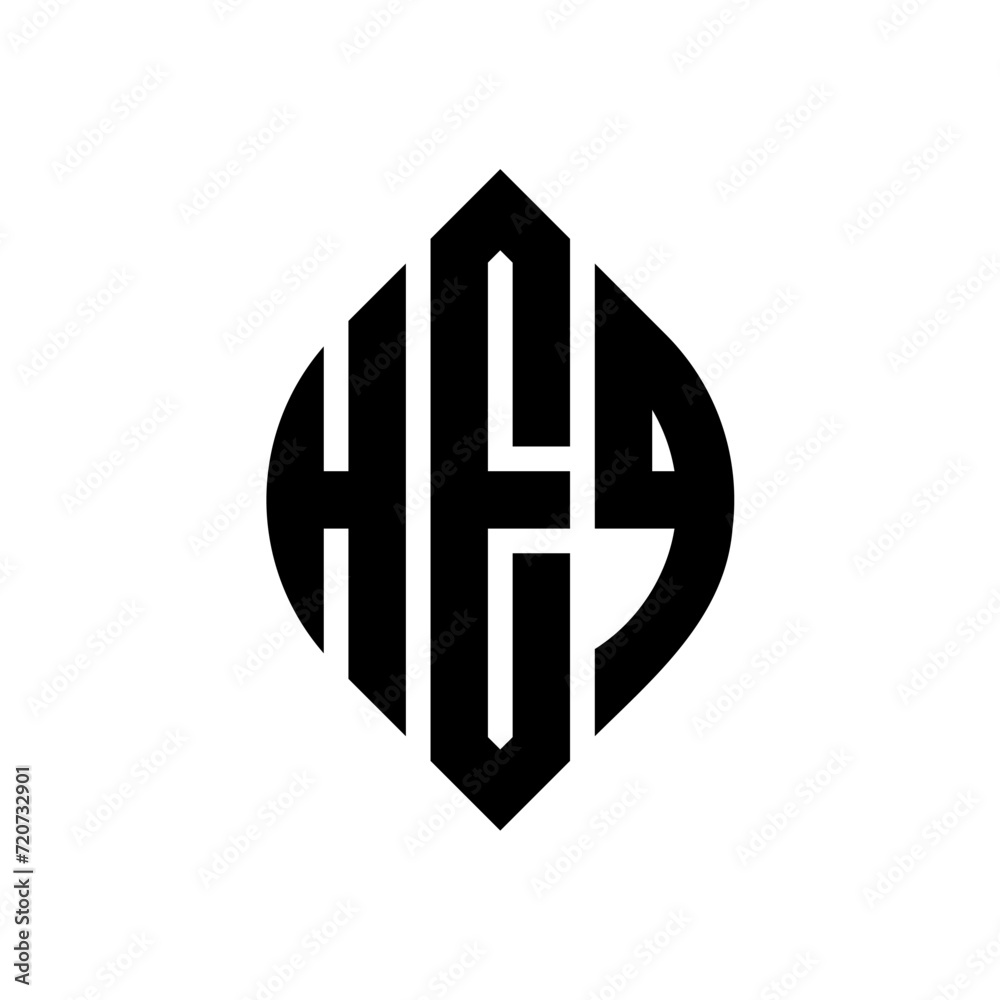 HEQ circle letter logo design with circle and ellipse shape. HEQ ellipse letters with typographic style. The three initials form a circle logo. HEQ circle emblem abstract monogram letter mark vector. HEQ circle letter logo design with circle and ellipse shape. HEQ ellipse letters with typographic style. The three initials form a circle logo. HEQ circle emblem abstract monogram letter mark vector.