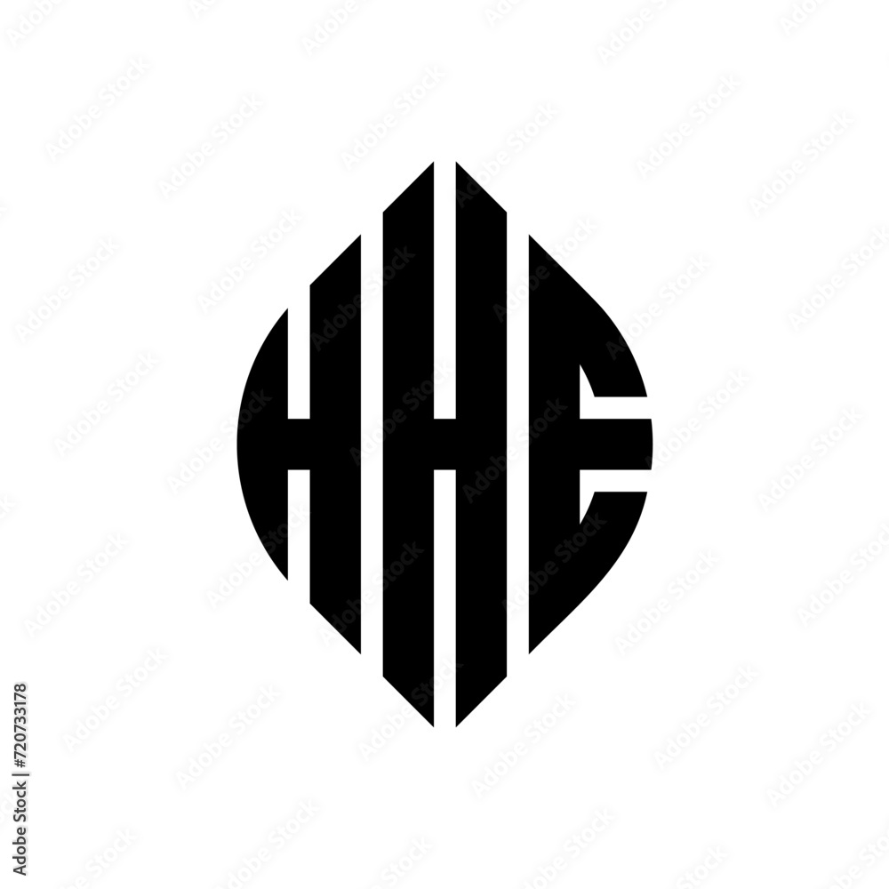 HHE circle letter logo design with circle and ellipse shape. HHE ellipse letters with typographic style. The three initials form a circle logo. HHE circle emblem abstract monogram letter mark vector. HHE circle letter logo design with circle and ellipse shape. HHE ellipse letters with typographic style. The three initials form a circle logo. HHE circle emblem abstract monogram letter mark vector.