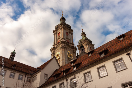In the courtyard of the Abbey in St. Gallen