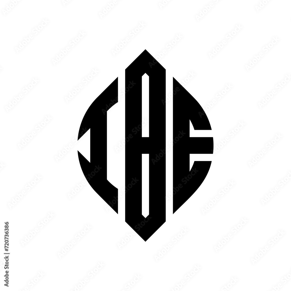 IBE circle letter logo design with circle and ellipse shape. IBE ellipse letters with typographic style. The three initials form a circle logo. IBE circle emblem abstract monogram letter mark vector. IBE circle letter logo design with circle and ellipse shape. IBE ellipse letters with typographic style. The three initials form a circle logo. IBE circle emblem abstract monogram letter mark vector.
