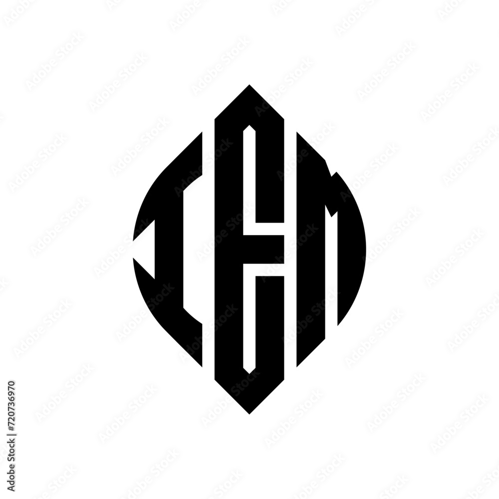 IEM circle letter logo design with circle and ellipse shape. IEM ellipse letters with typographic style. The three initials form a circle logo. IEM circle emblem abstract monogram letter mark vector. IEM circle letter logo design with circle and ellipse shape. IEM ellipse letters with typographic style. The three initials form a circle logo. IEM circle emblem abstract monogram letter mark vector.