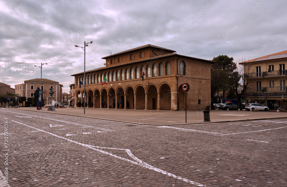 The square of Santa Maria degli Angeli in Umbria.