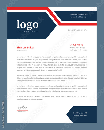 Abstract letter head vector design