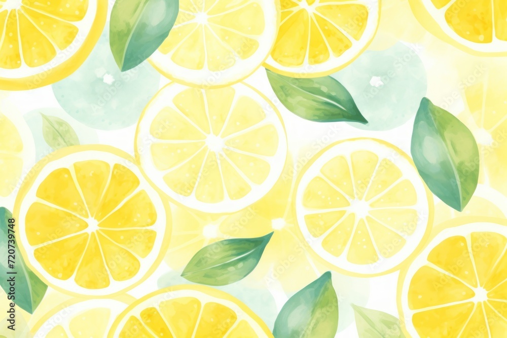 Lemon seamless pattern of blurring lines in different pastel colours