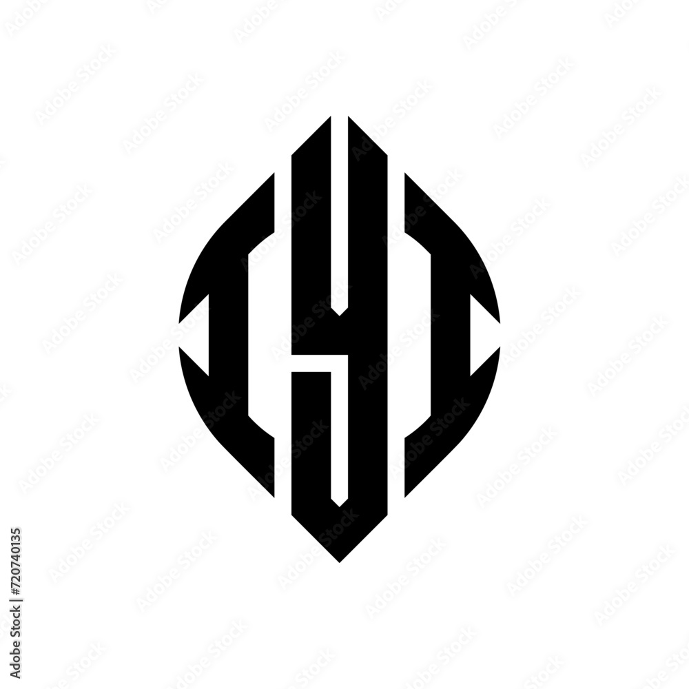 IYI circle letter logo design with circle and ellipse shape. IYI ellipse letters with typographic style. The three initials form a circle logo. IYI circle emblem abstract monogram letter mark vector. IYI circle letter logo design with circle and ellipse shape. IYI ellipse letters with typographic style. The three initials form a circle logo. IYI circle emblem abstract monogram letter mark vector.