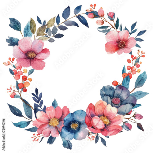 watercolor wedding elegant border isolated