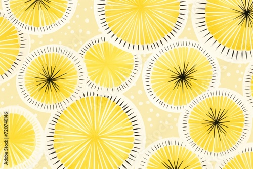 Lemon striking artwork featuring a seamless pattern of stylized minimalist starbursts