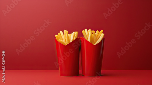 Modern Minimalist Love Fries Artistry Background Ai Generative