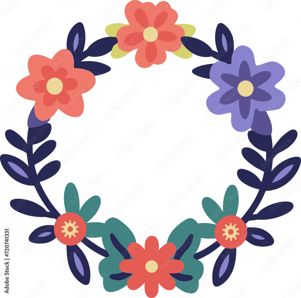 Vectorized Garland Glimpses Floral EditionFloral Hoops Odyssey Holiday Vector Wonder