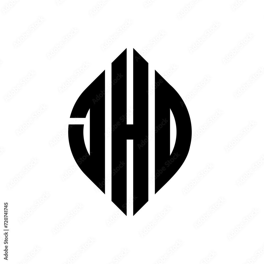 JHO circle letter logo design with circle and ellipse shape. JHO ellipse letters with typographic style. The three initials form a circle logo. JHO circle emblem abstract monogram letter mark vector. JHO circle letter logo design with circle and ellipse shape. JHO ellipse letters with typographic style. The three initials form a circle logo. JHO circle emblem abstract monogram letter mark vector.