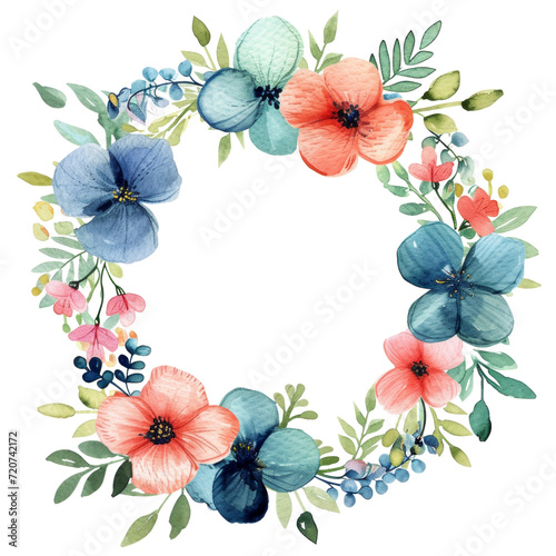watercolor wedding elegant border isolated