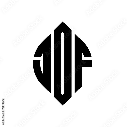 Free Download JOF circle letter logo design with circle and ellipse shape. JOF ellipse letters with typographic style. The three initials form a circle logo. JOF circle emblem abstract monogram letter mark vector. - GFXLoad
