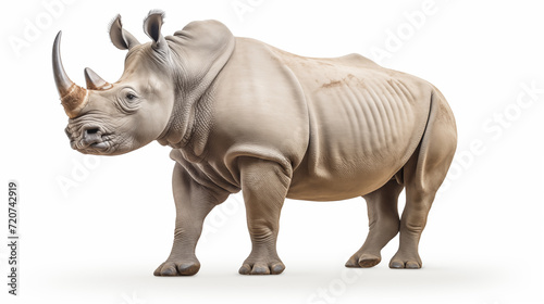 rhinoceros on white background