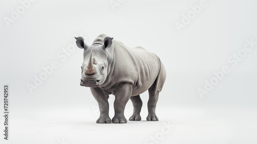 rhinoceros on white background © Ritthichai