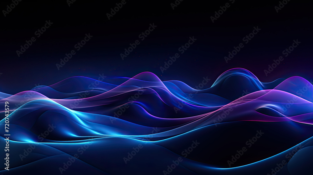 vibrant motion of glowing waves vibrant motion of glowing waves
