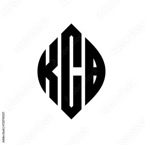 KCB circle letter logo design with circle and ellipse shape. KCB ellipse letters with typographic style. The three initials form a circle logo. KCB circle emblem abstract monogram letter mark vector.
