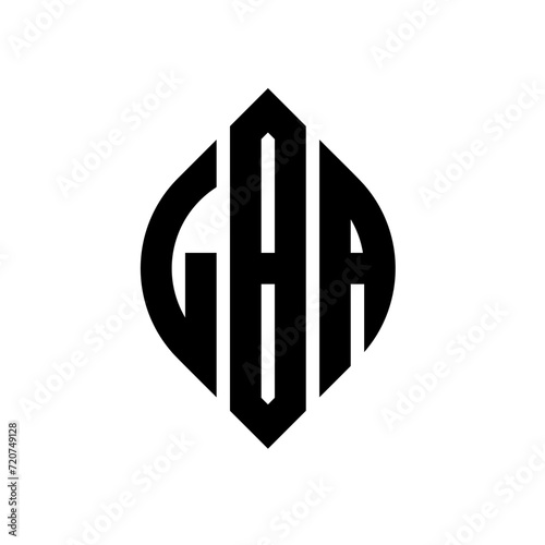 LBA circle letter logo design with circle and ellipse shape. LBA ellipse letters with typographic style. The three initials form a circle logo. LBA circle emblem abstract monogram letter mark vector. photo