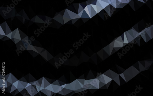Dark BLUE vector triangle mosaic cover. An elegant bright illustration with gradient. Template for your brand book.