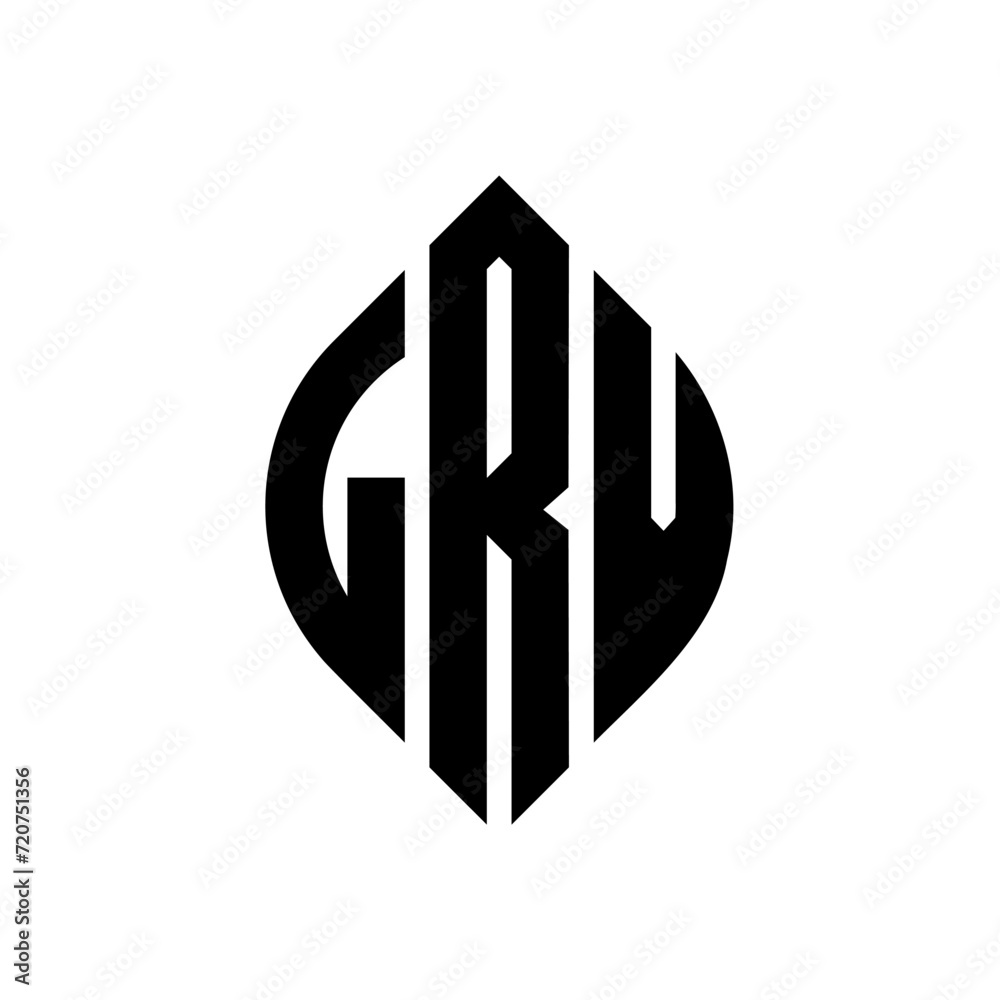 LRV circle letter logo design with circle and ellipse shape. LRV ellipse letters with typographic style. The three initials form a circle logo. LRV circle emblem abstract monogram letter mark vector. LRV circle letter logo design with circle and ellipse shape. LRV ellipse letters with typographic style. The three initials form a circle logo. LRV circle emblem abstract monogram letter mark vector.