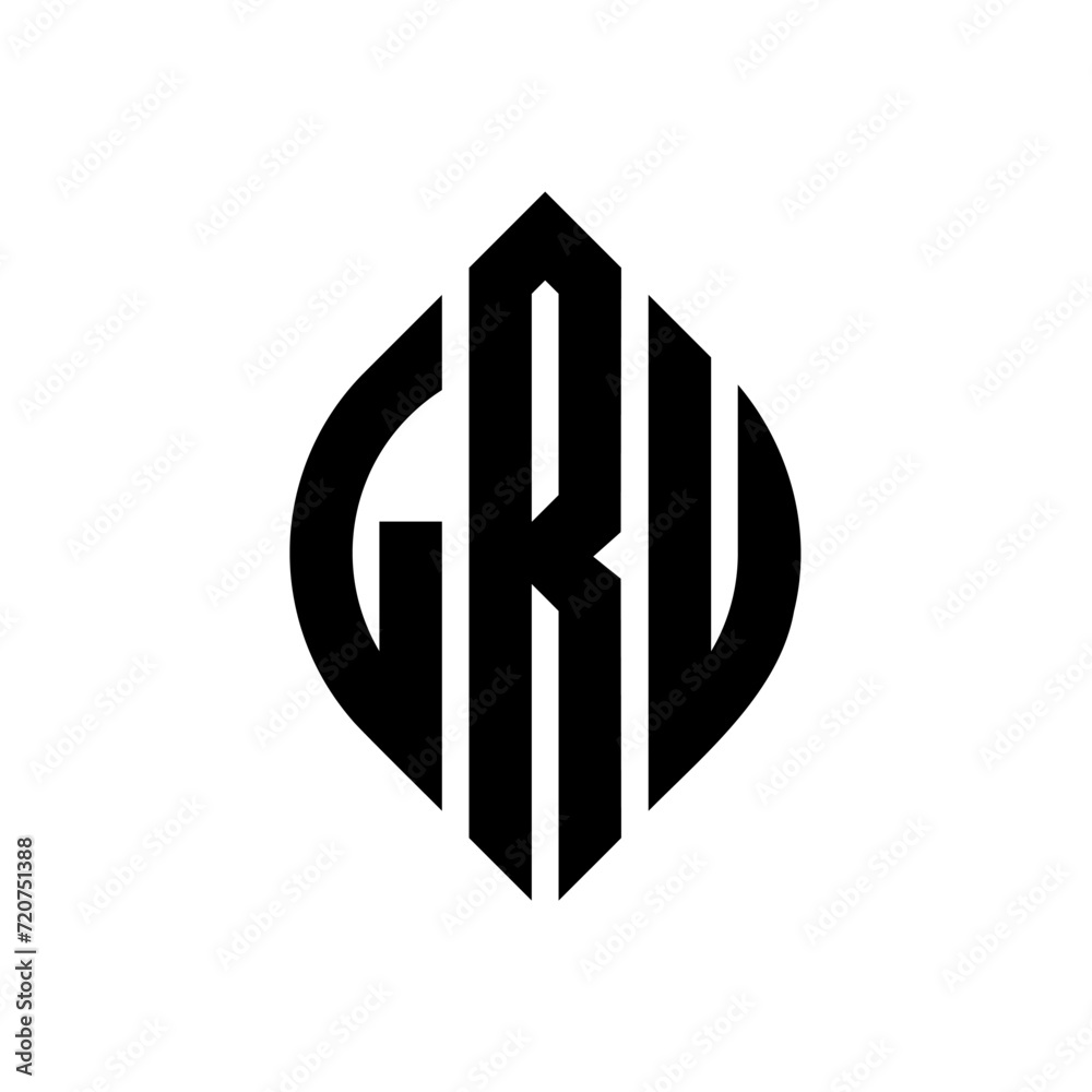 LRU circle letter logo design with circle and ellipse shape. LRU ellipse letters with typographic style. The three initials form a circle logo. LRU circle emblem abstract monogram letter mark vector. LRU circle letter logo design with circle and ellipse shape. LRU ellipse letters with typographic style. The three initials form a circle logo. LRU circle emblem abstract monogram letter mark vector.