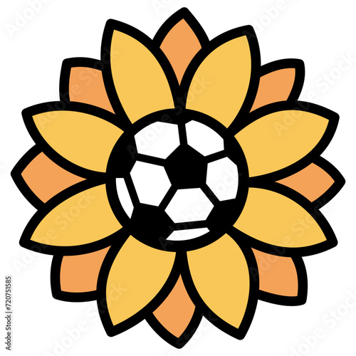 Sunflower with Soccer Ball