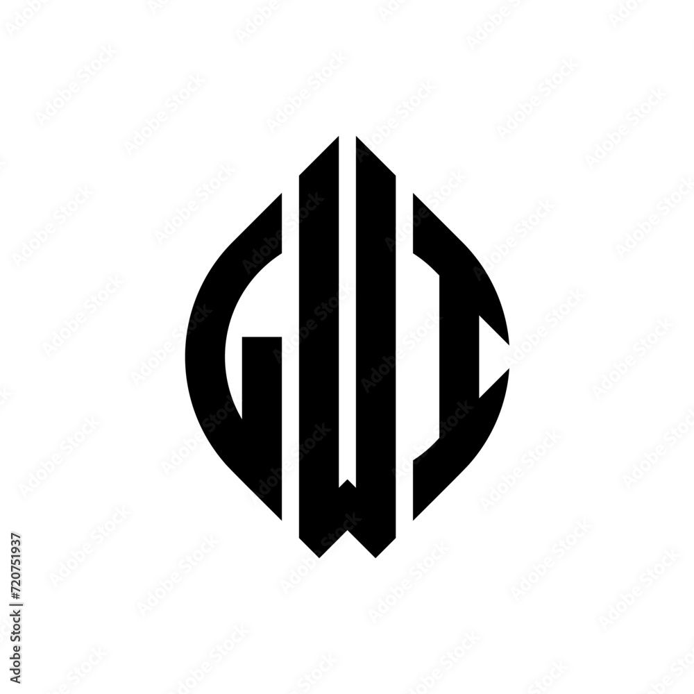 LWI circle letter logo design with circle and ellipse shape. LWI ellipse letters with typographic style. The three initials form a circle logo. LWI circle emblem abstract monogram letter mark vector. LWI circle letter logo design with circle and ellipse shape. LWI ellipse letters with typographic style. The three initials form a circle logo. LWI circle emblem abstract monogram letter mark vector.