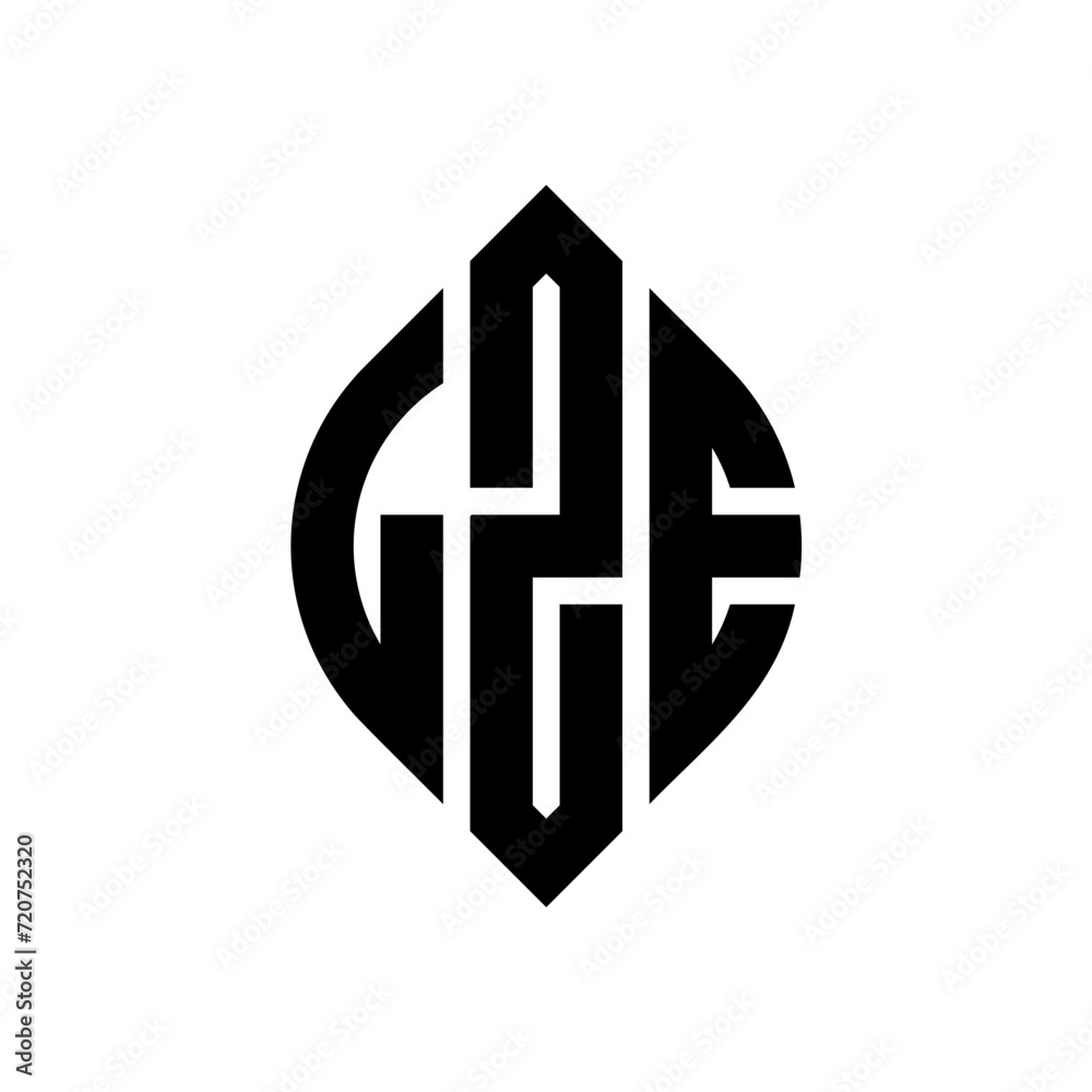 LZE circle letter logo design with circle and ellipse shape. LZE ellipse letters with typographic style. The three initials form a circle logo. LZE circle emblem abstract monogram letter mark vector. LZE circle letter logo design with circle and ellipse shape. LZE ellipse letters with typographic style. The three initials form a circle logo. LZE circle emblem abstract monogram letter mark vector.