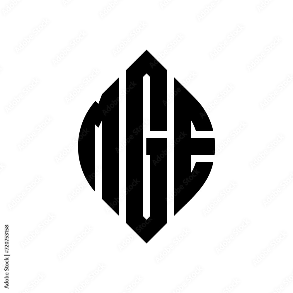 MGE circle letter logo design with circle and ellipse shape. MGE ellipse letters with typographic style. The three initials form a circle logo. MGE circle emblem abstract monogram letter mark vector. MGE circle letter logo design with circle and ellipse shape. MGE ellipse letters with typographic style. The three initials form a circle logo. MGE circle emblem abstract monogram letter mark vector.