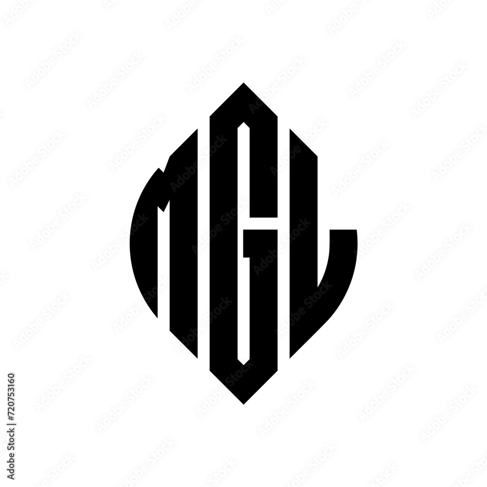 MGL circle letter logo design with circle and ellipse shape. MGL ellipse letters with typographic style. The three initials form a circle logo. MGL circle emblem abstract monogram letter mark vector. MGL circle letter logo design with circle and ellipse shape. MGL ellipse letters with typographic style. The three initials form a circle logo. MGL circle emblem abstract monogram letter mark vector.