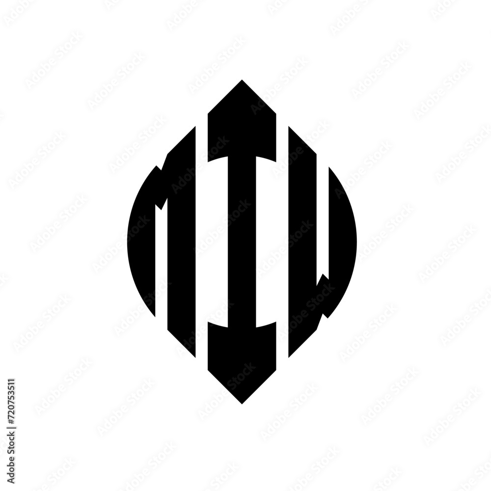 MIW circle letter logo design with circle and ellipse shape. MIW ellipse letters with typographic style. The three initials form a circle logo. MIW circle emblem abstract monogram letter mark vector. MIW circle letter logo design with circle and ellipse shape. MIW ellipse letters with typographic style. The three initials form a circle logo. MIW circle emblem abstract monogram letter mark vector.