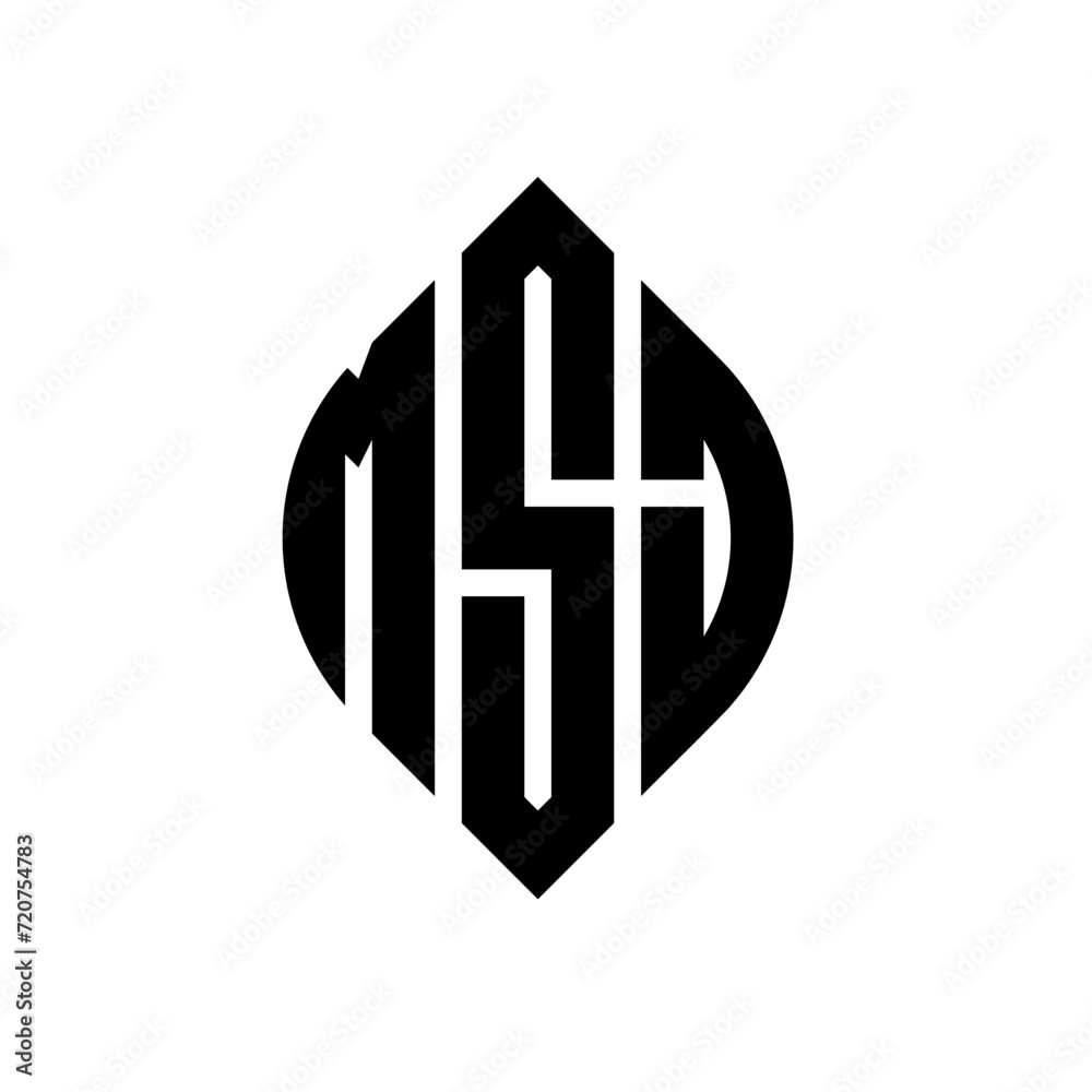 MSJ circle letter logo design with circle and ellipse shape. MSJ ellipse letters with typographic style. The three initials form a circle logo. MSJ circle emblem abstract monogram letter mark vector. MSJ circle letter logo design with circle and ellipse shape. MSJ ellipse letters with typographic style. The three initials form a circle logo. MSJ circle emblem abstract monogram letter mark vector.