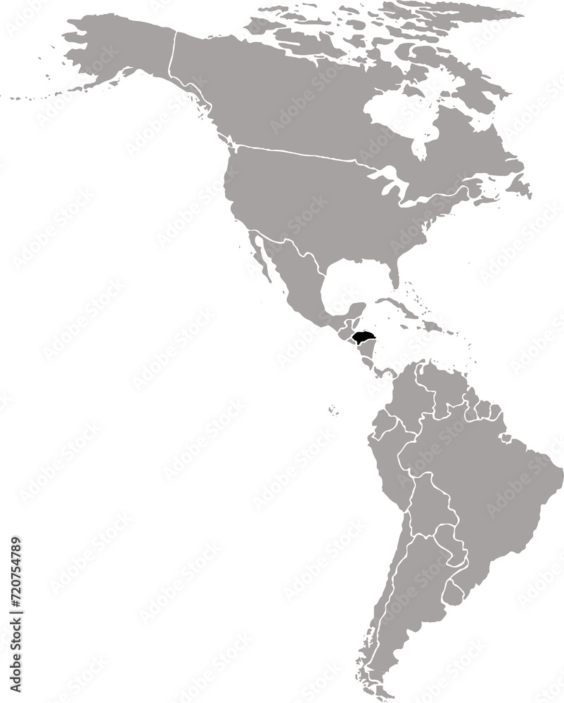 HONDURAS MAP WITH AMERICAN CONTINENT MAP HONDURAS MAP WITH AMERICAN CONTINENT MAP