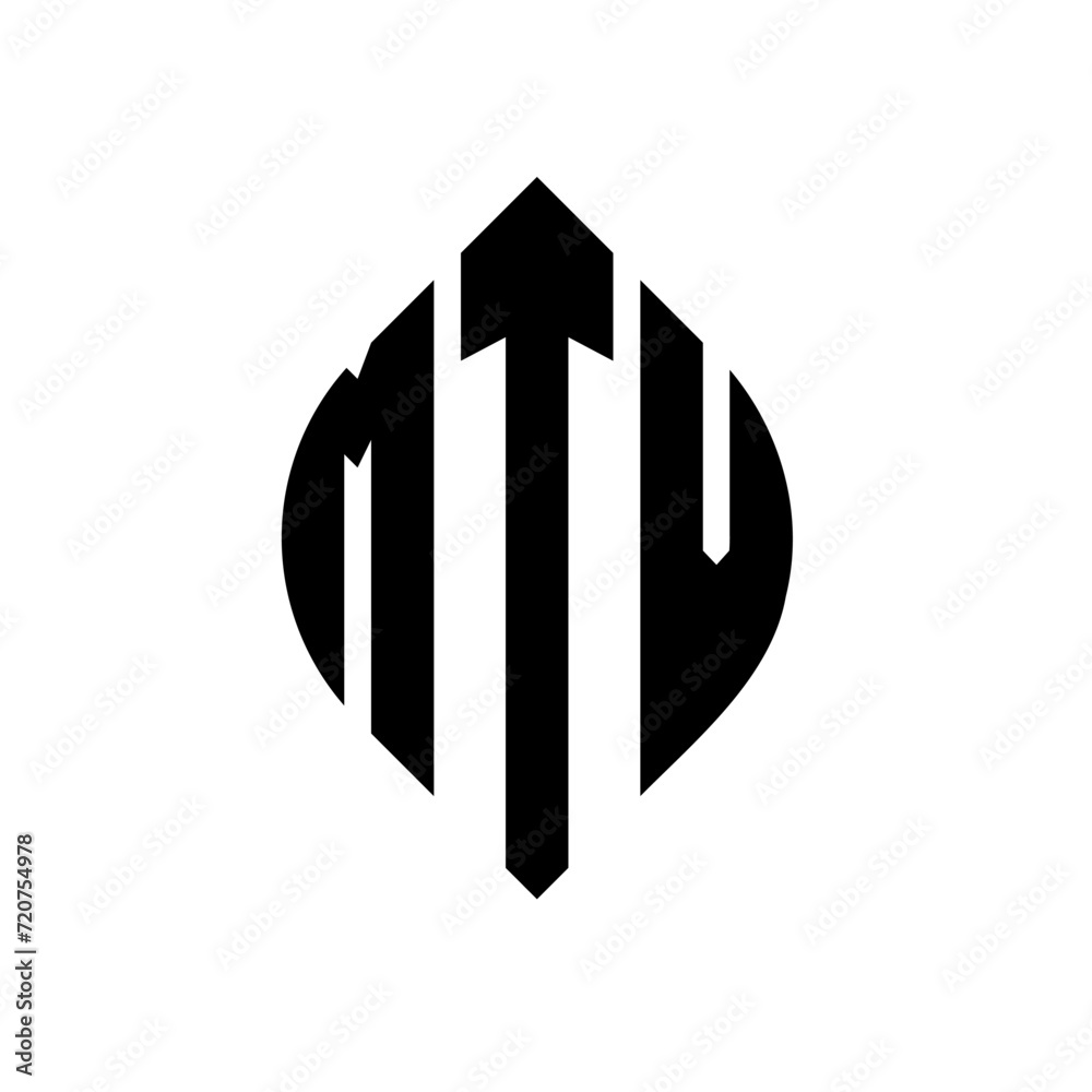 MTV circle letter logo design with circle and ellipse shape. MTV ellipse letters with typographic style. The three initials form a circle logo. MTV circle emblem abstract monogram letter mark vector. MTV circle letter logo design with circle and ellipse shape. MTV ellipse letters with typographic style. The three initials form a circle logo. MTV circle emblem abstract monogram letter mark vector.