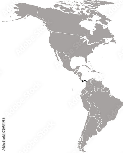 PANAMA MAP WITH AMERICAN CONTINENT MAP