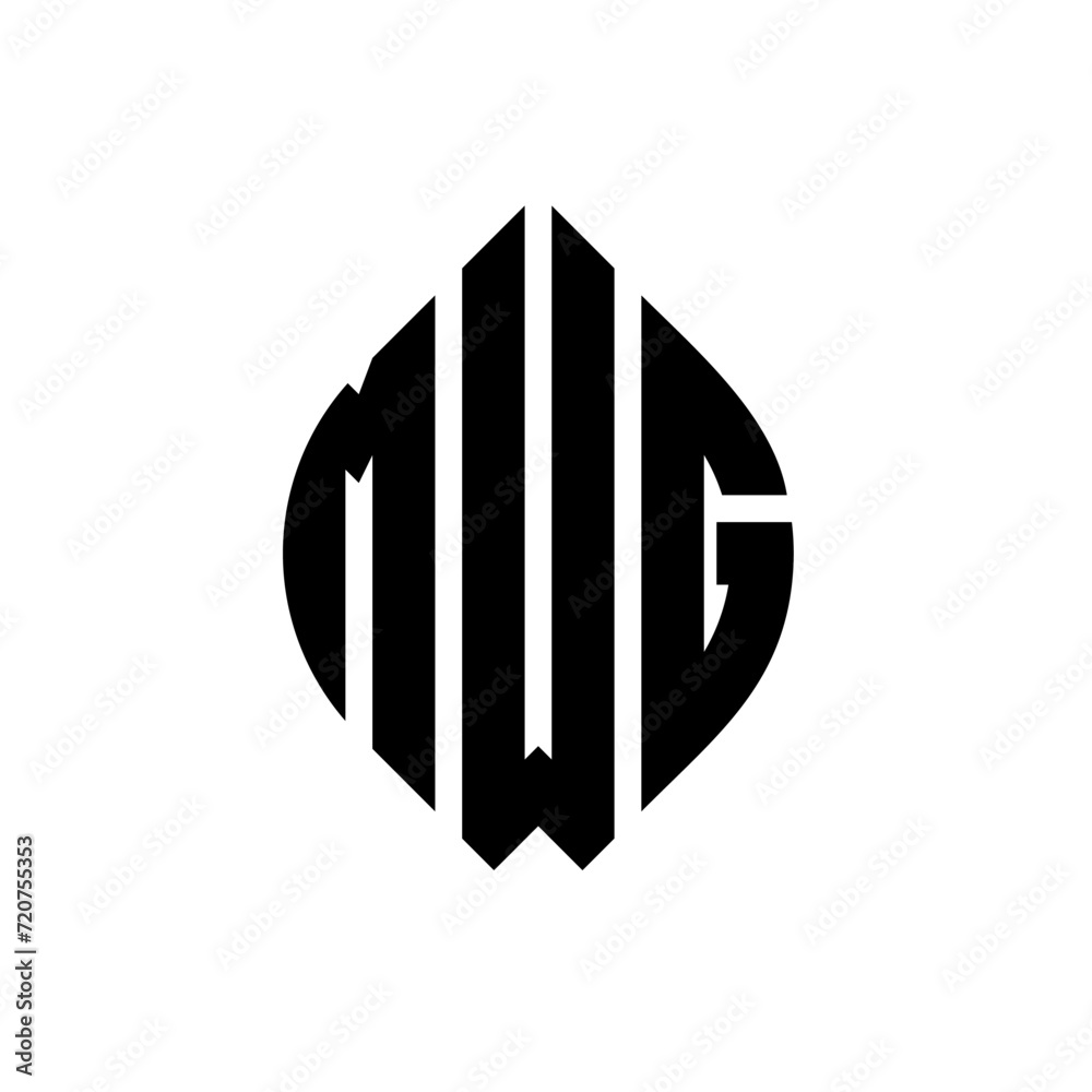 MWG circle letter logo design with circle and ellipse shape. MWG ellipse letters with typographic style. The three initials form a circle logo. MWG circle emblem abstract monogram letter mark vector. MWG circle letter logo design with circle and ellipse shape. MWG ellipse letters with typographic style. The three initials form a circle logo. MWG circle emblem abstract monogram letter mark vector.
