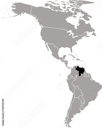 VENEZUELA MAP WITH AMERICA CONTINENT MAP