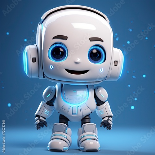 cute and cheerful retro character mascot chat bot