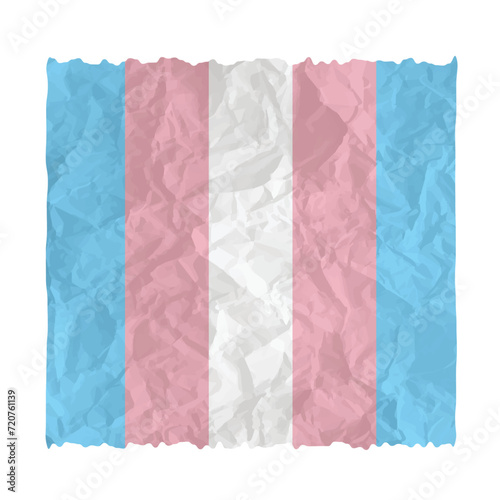transflag with a texture of crumpled paper