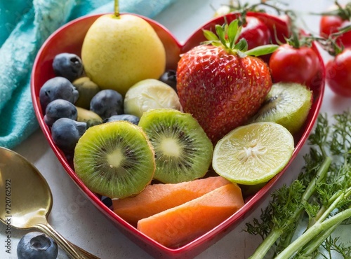 Healthy food heart design