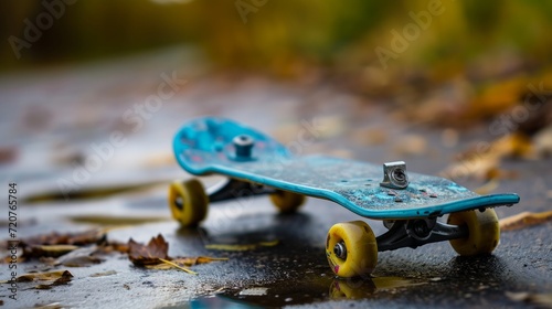 Blue penny skateboard