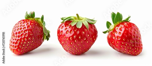 Fresh Strawberry Isolated on White Background - Fresh, Strawberry, Isolated, White: The Perfect Trio